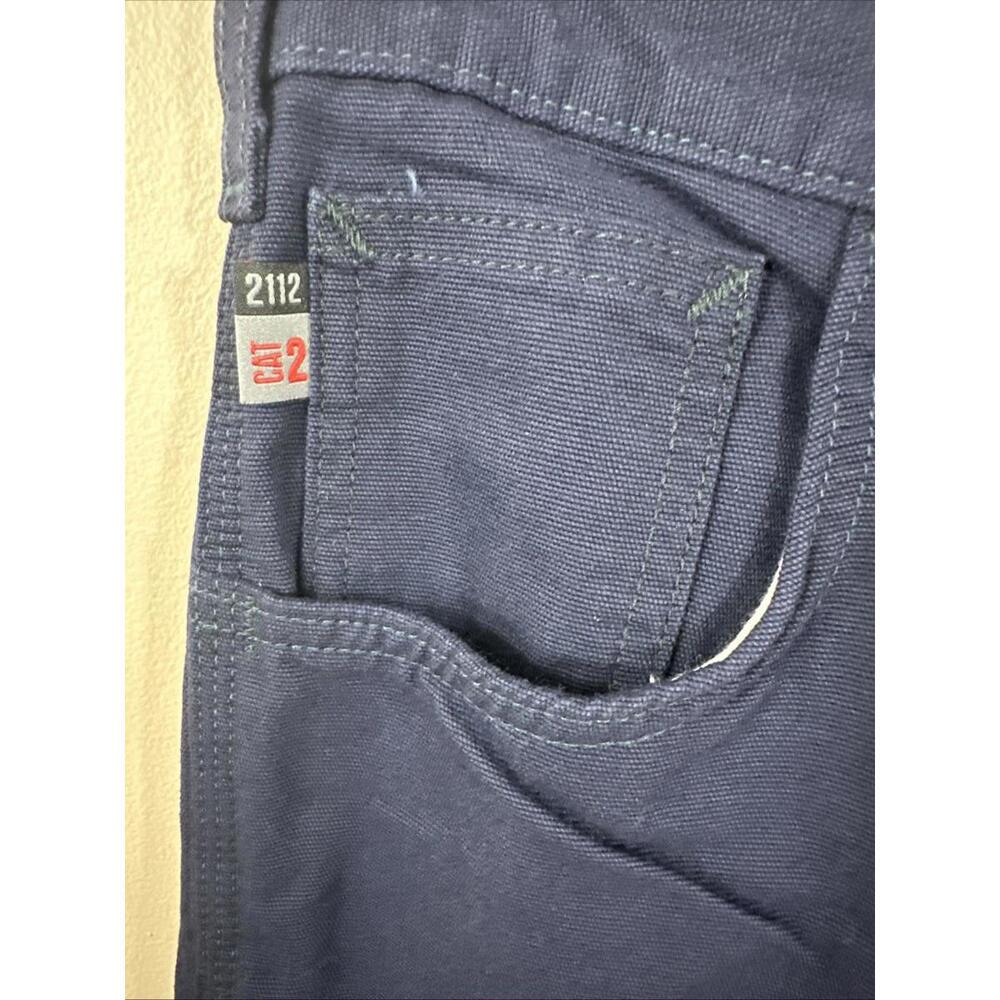 CARHARTT FLAME RESISTANT CAT 2 FRB159-DNY Navy Blue Workwear Pants Mens 32X32 - Picture 2 of 8